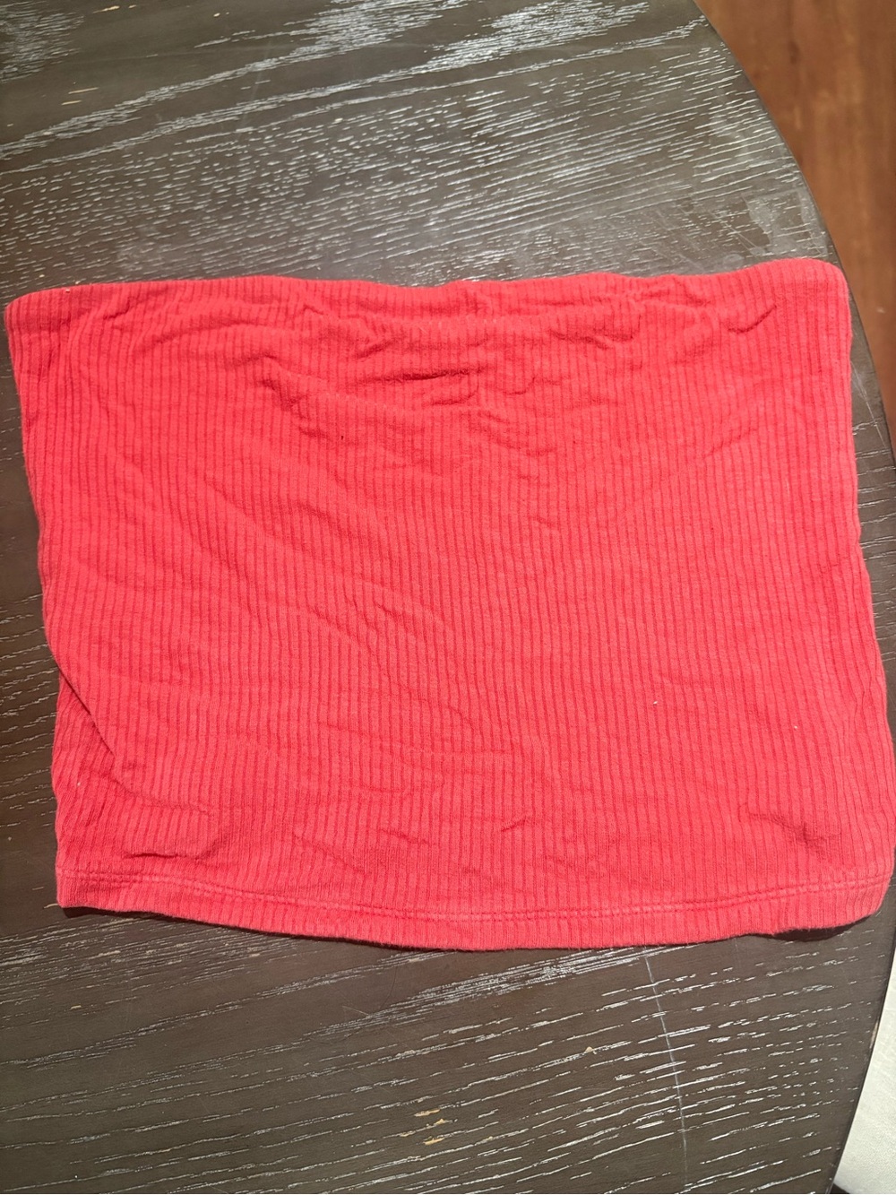 American Eagle Outfitters Red Ribbed Tube Top